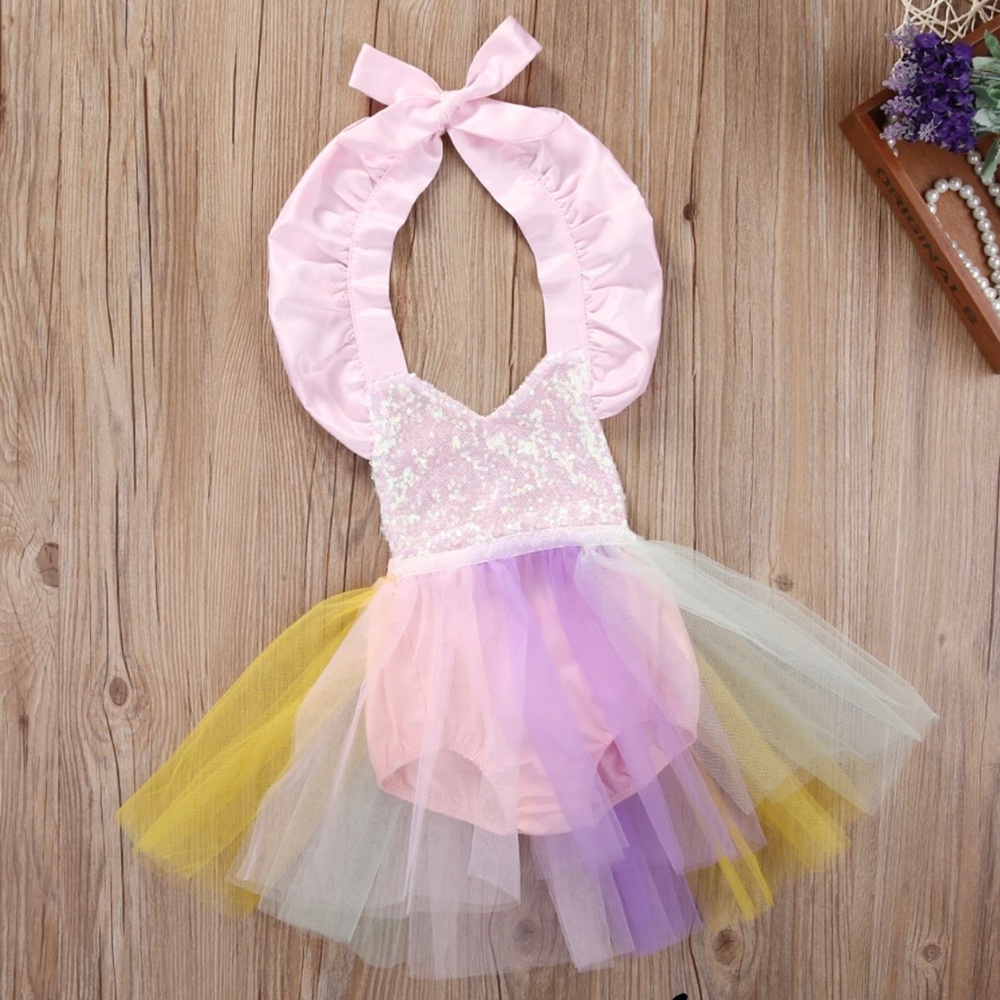 Baby Girl Cake Smash Romper Dress